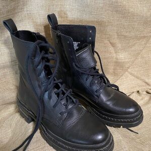 Black Leather womens Boots